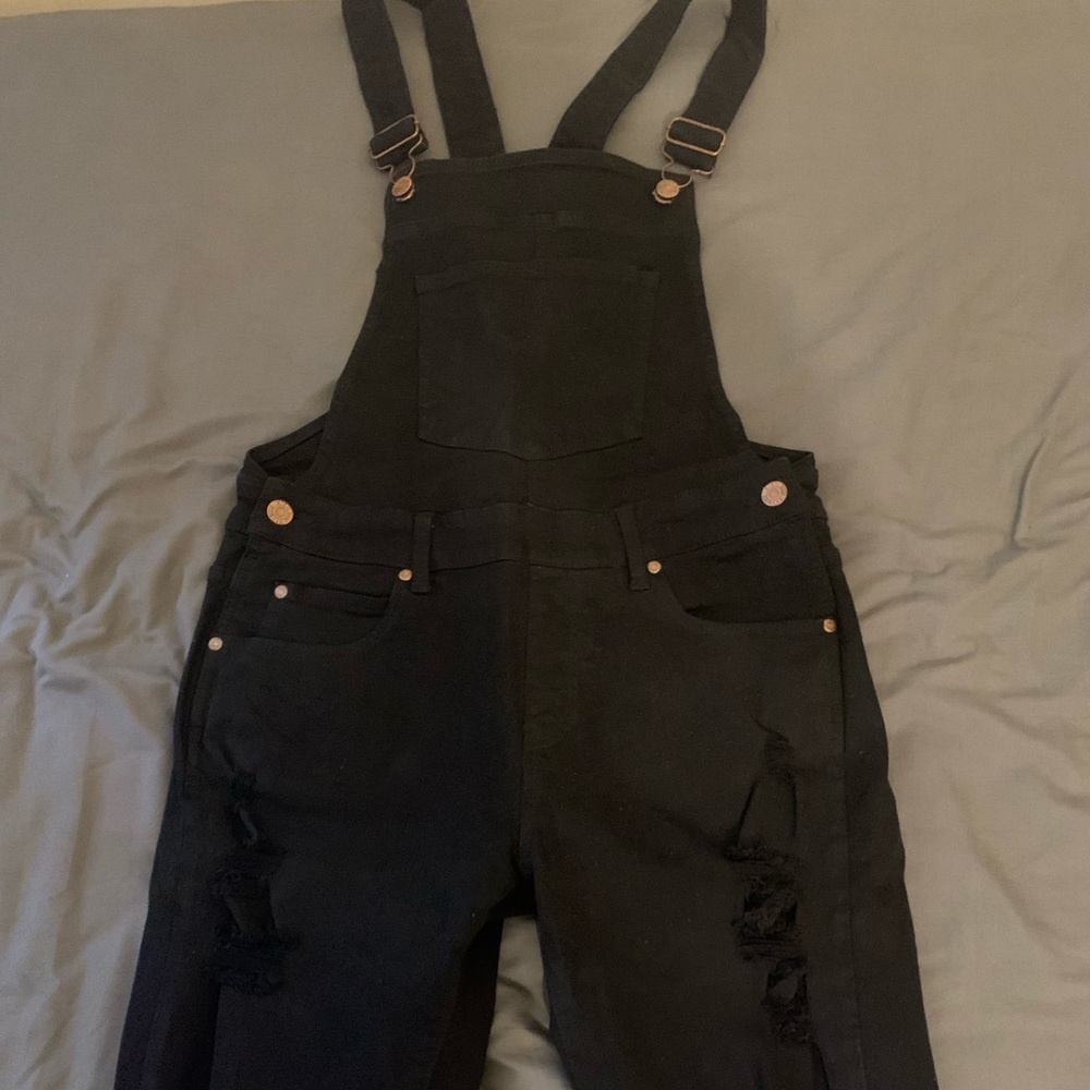 dr denim distressed overalls